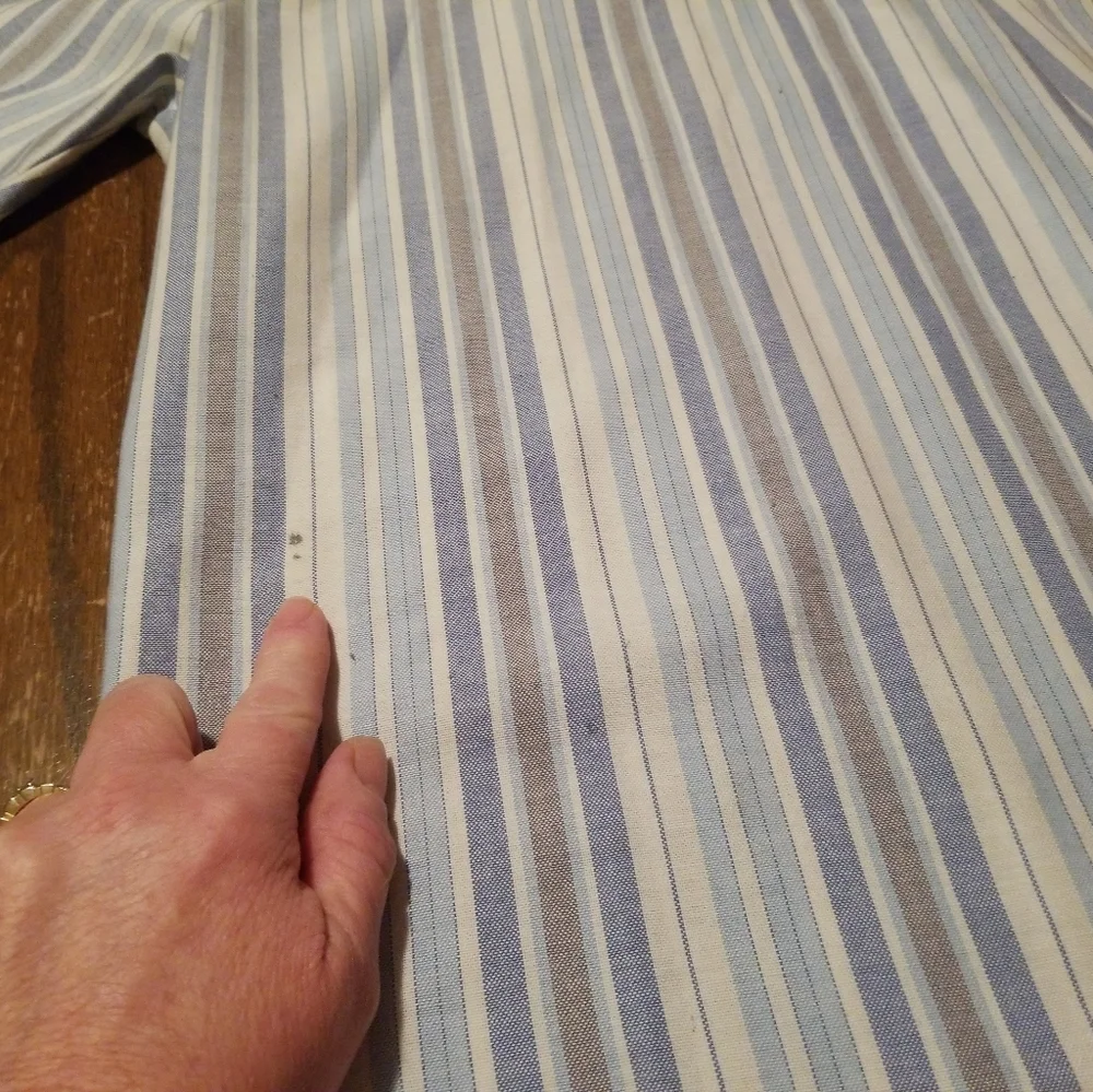 Vintage Saddlebrook Mens Striped Short Sleeve Button up Shirt XLarge - Picture 12 of 12
